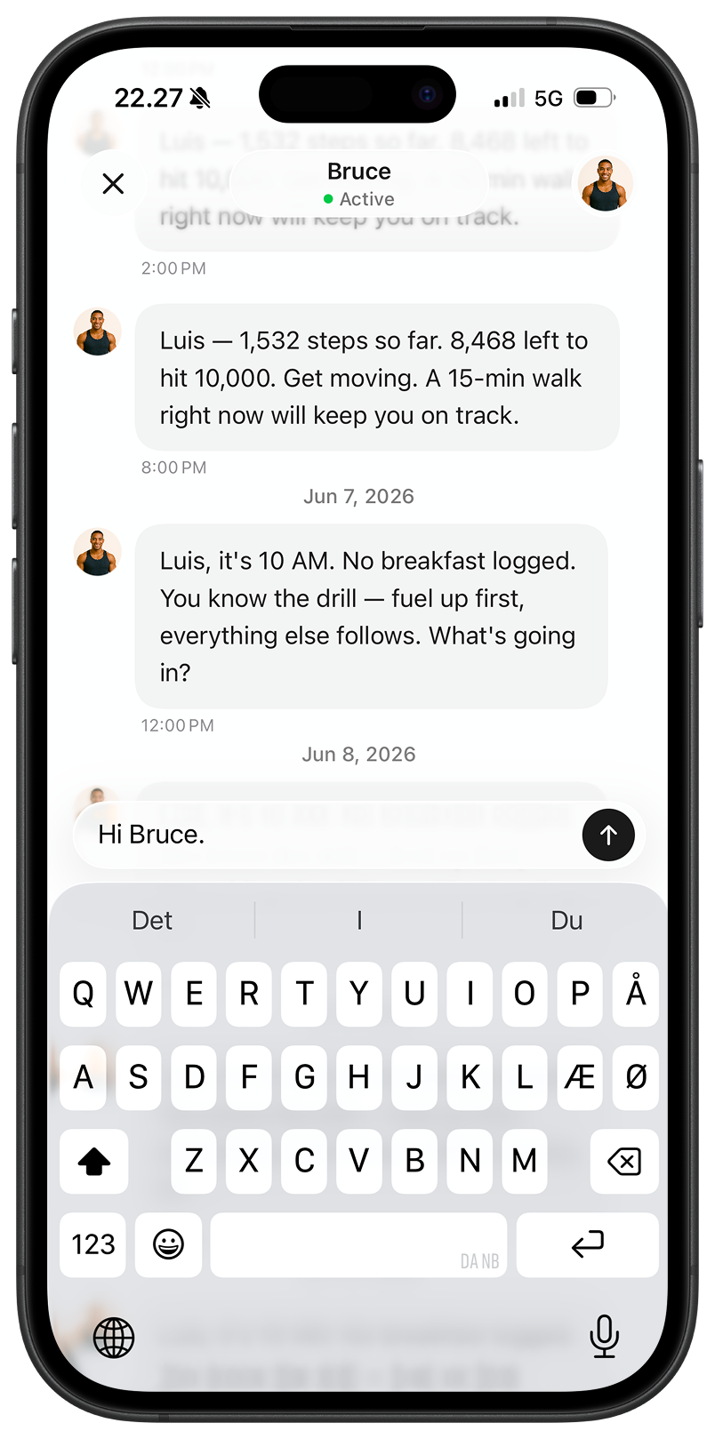 Pallas chat screen